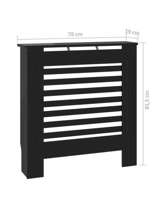 MDF lämpöpatterin suoja musta 78 cm