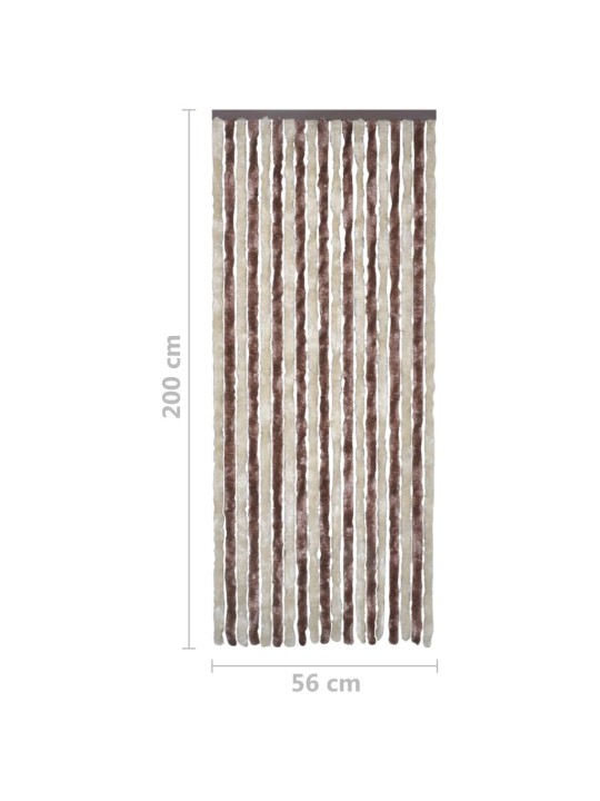 Hyönteisverho beige ja vaaleanruskea 56x200 cm Chenille