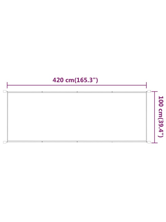 Pystymarkiisi valkoinen 100x420 cm Oxford kangas