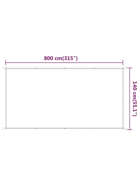 Pystymarkiisi valkoinen 140x800 cm Oxford kangas