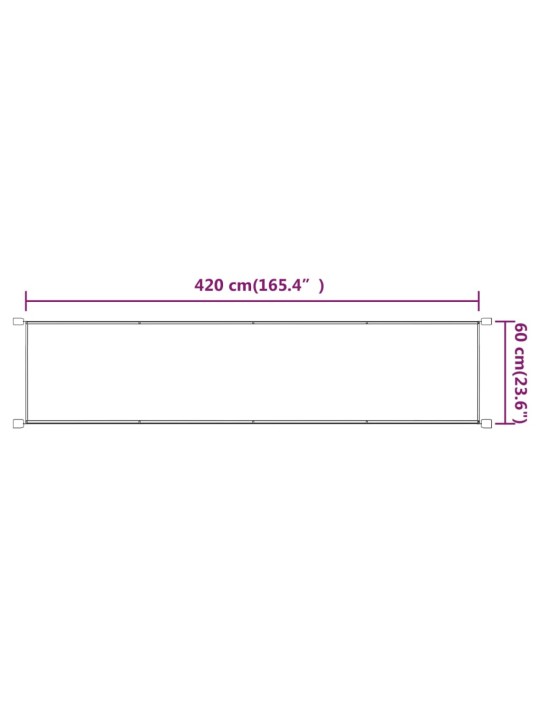 Pystymarkiisi terrakotta 60x420 cm Oxford kangas