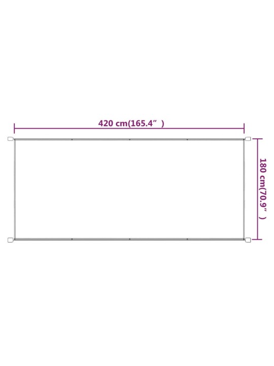 Pystymarkiisi terrakotta 180x420 cm Oxford kangas