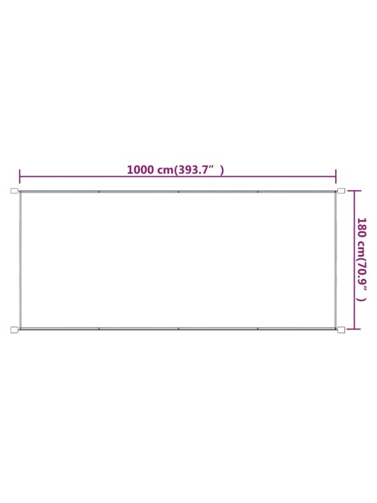 Pystymarkiisi terrakotta 180x1000 cm Oxford kangas