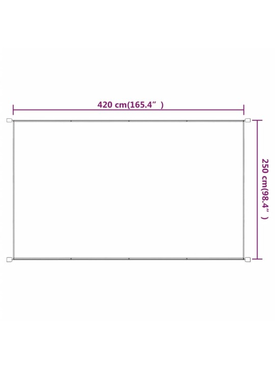 Pystymarkiisi terrakotta 250x420 cm Oxford kangas