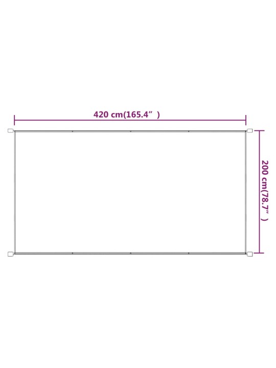 Pystymarkiisi sininen 200x420 cm Oxford kangas