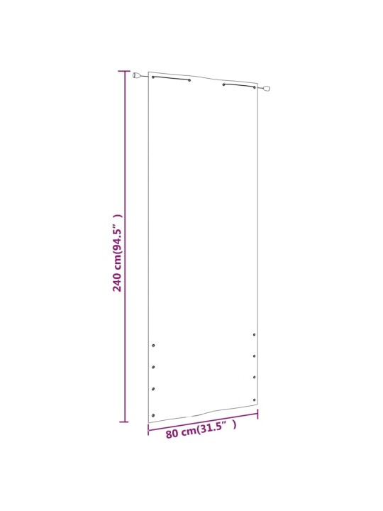 Parvekkeen suoja terrakotta 80x240 cm Oxford kangas