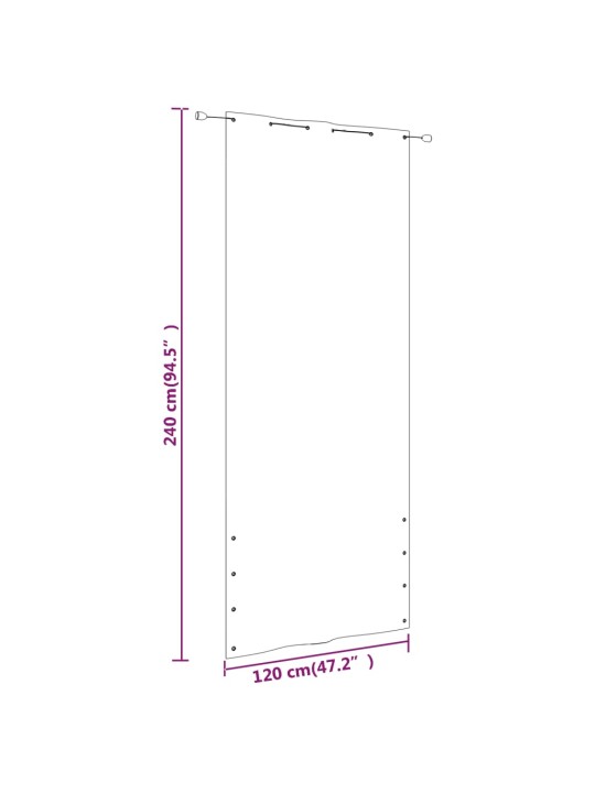 Parvekkeen suoja sininen 120x240 cm Oxford kangas