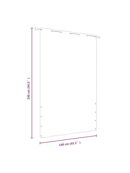 Parvekkeen suoja punainen 140x240 cm Oxford kangas