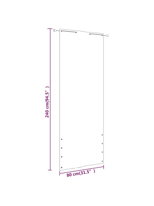 Parvekkeen suoja ruskea 80x240 cm Oxford kangas