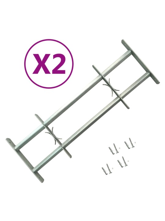 Säädettävä ikkunan turvaristikko 2 kpl 700 - 1050 mm