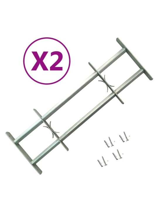 Säädettävä ikkunan turvaristikko 2 kpl 1000 - 1500 mm