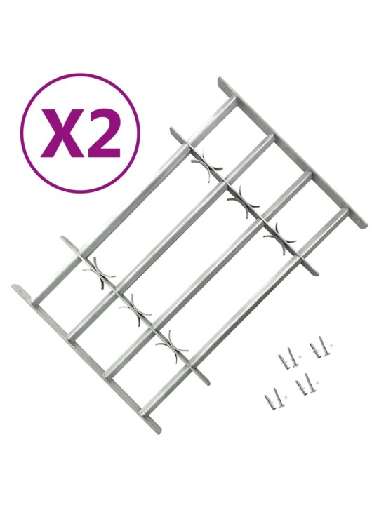 Säädettävä ikkunan turvaristikko 2 kpl 1000 - 1500 mm