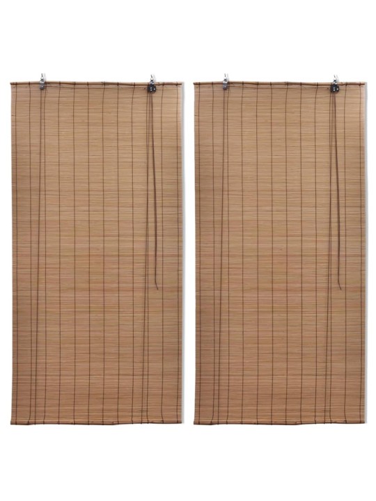 Bambu rullaverhot 2 kpl 80 x 160 cm ruskea