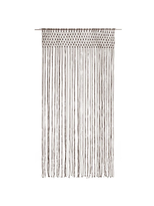 Macrame verho harmaanruskea 140x240 cm puuvilla