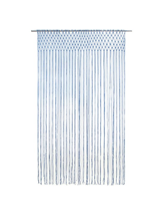 Macrame verho sininen 140x240 cm puuvilla