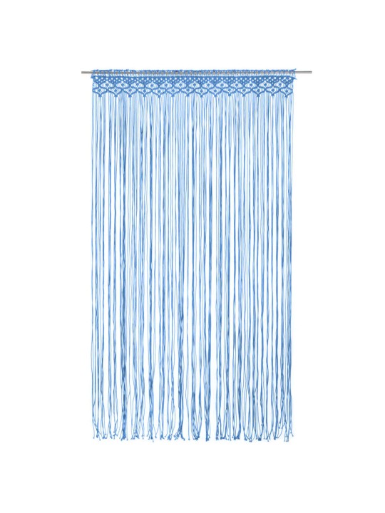 Macrame verho sininen 140x240 cm puuvilla