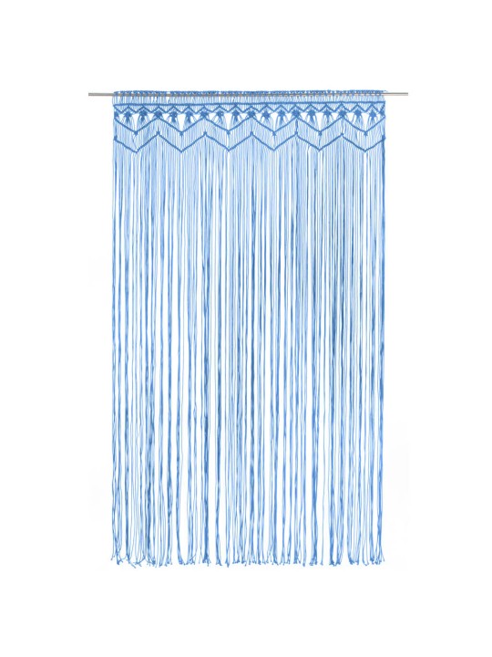 Macrame verho sininen 140x240 cm puuvilla