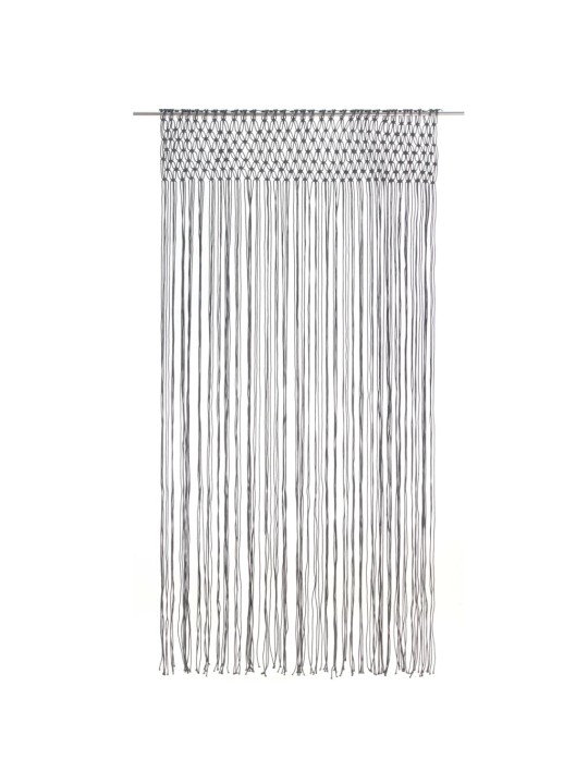 Macrame verho antrasiitti 140x240 cm puuvilla