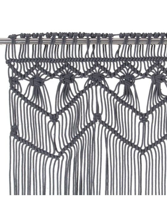 Macrame verho antrasiitti 140x240 cm puuvilla