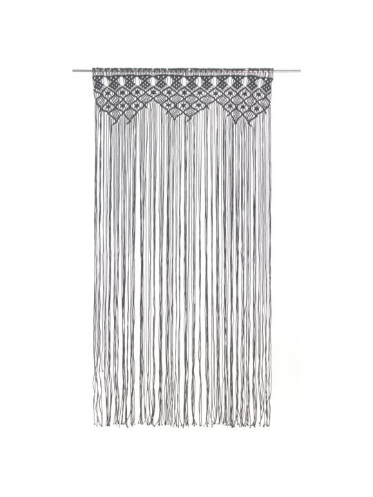 Macrame verho antrasiitti 140x240 cm puuvilla