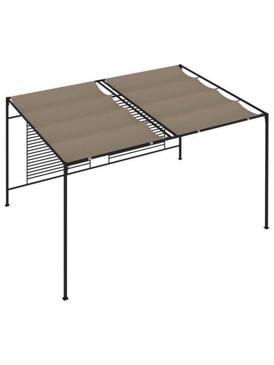 Huvimaja sisäänvedettävä katto 3x4x2,3 m taupe 180 g/m²