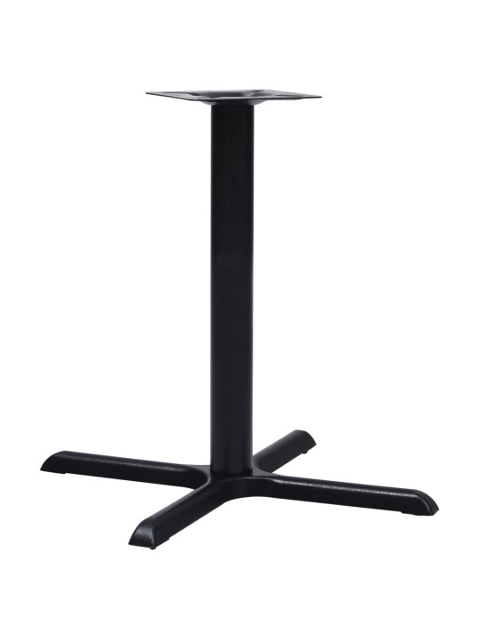 Bistropöydän jalka musta 76x76x72 cm valurauta