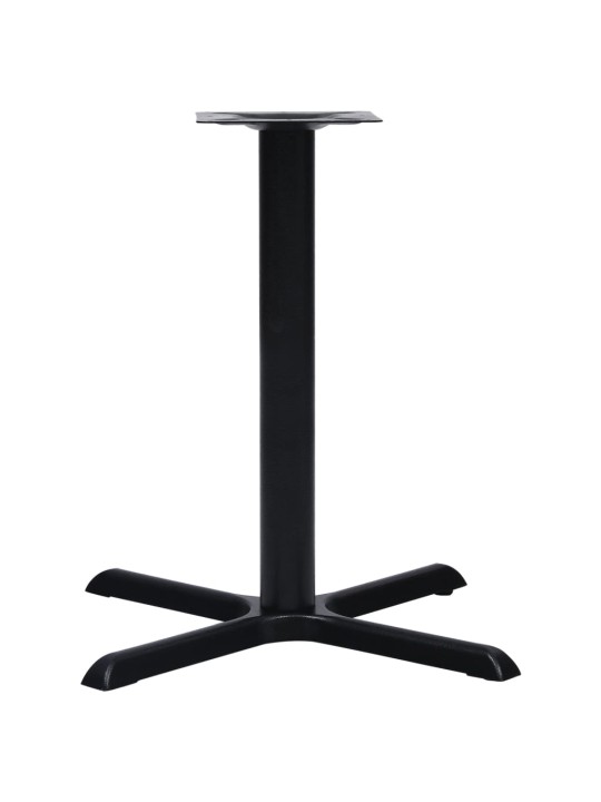 Bistropöydän jalka musta 76x76x72 cm valurauta