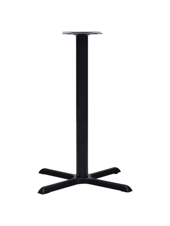 Bistropöydän jalka musta 76x76x107 cm valurauta