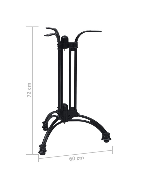 Bistropöydän jalka musta ø60x72 cm valualumiini