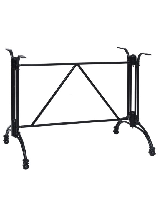 Bistropöydän jalka musta 93x60x72 cm valualumiini