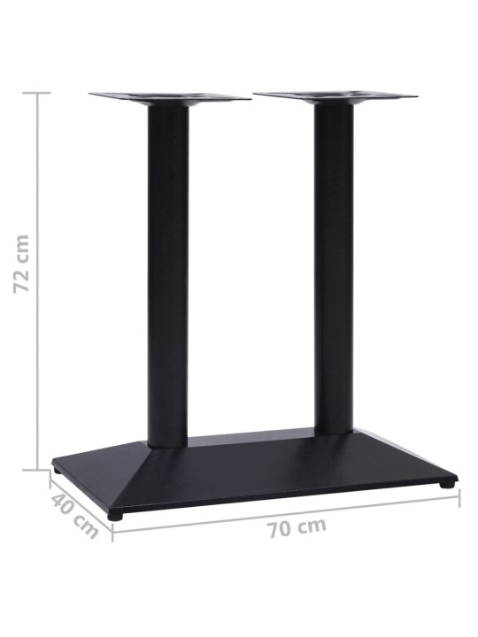 Bistropöydän jalka musta 70x40x72 cm valurauta