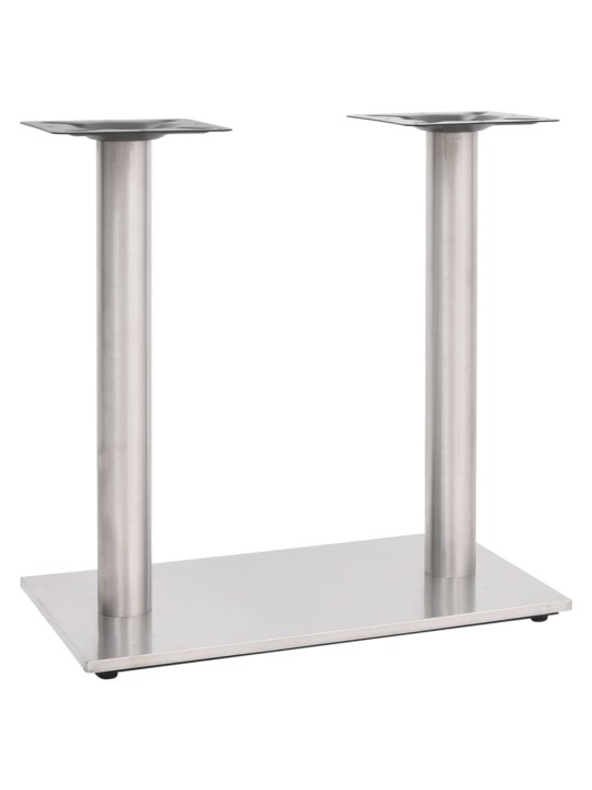 Bistropöydän jalka hopean värinen 70x40x72 cm ruostumaton teräs