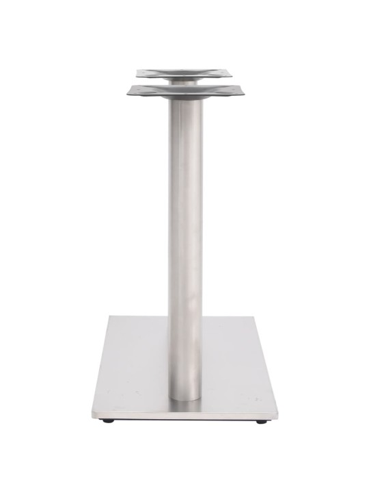 Bistropöydän jalka hopean värinen 70x40x72 cm ruostumaton teräs