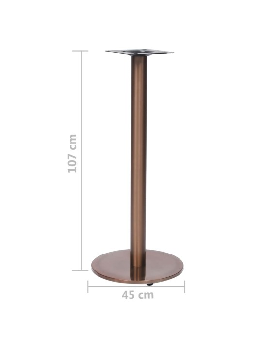 Bistropöydän jalka kullanvärinen ø45x107 cm ruostumaton teräs