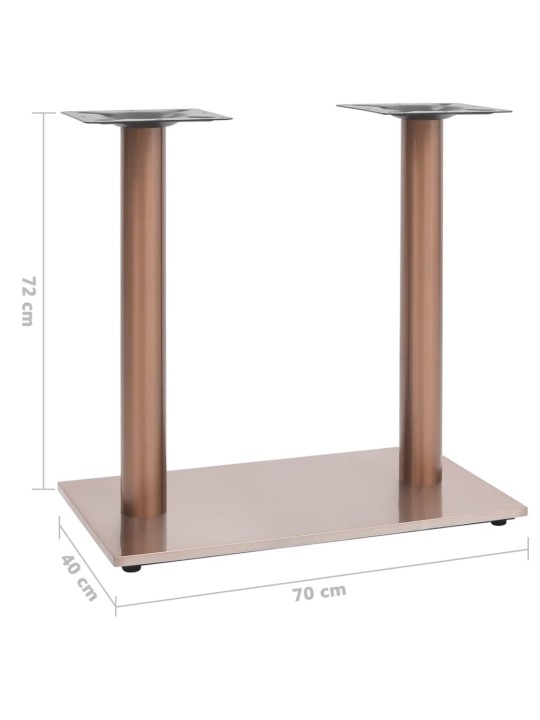 Bistropöydän jalka messingin väri 70x40x72 cm ruostumaton teräs