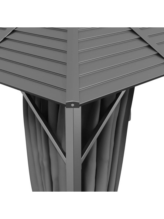 Huvimaja sivuseinillä ja kaarikatolla 3x3 m antrasiitti