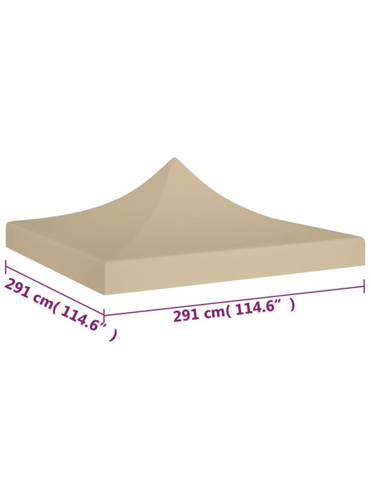 Juhlateltan katto 3x3 m beige 270 g/m²