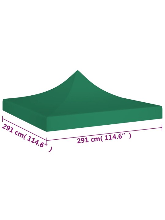 Juhlateltan katto 3x3 m vihreä 270 g/m²