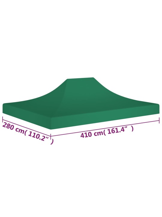 Juhlateltan katto 4x3 m vihreä 270 g/m²