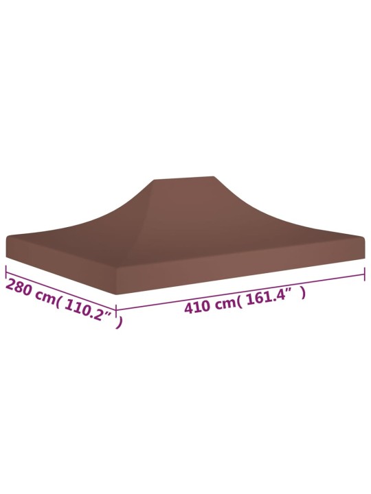 Juhlateltan katto 4x3 m ruskea 270 g/m²