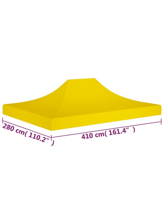 Juhlateltan katto 4x3 m keltainen 270 g/m²