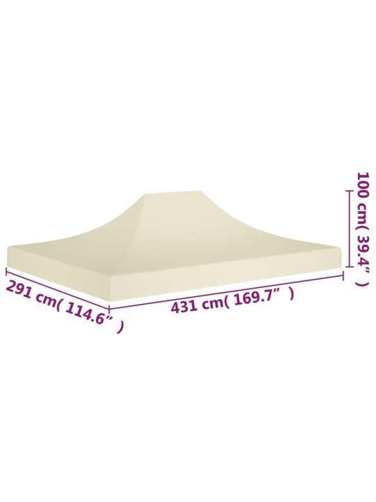 Juhlateltan katto 4,5x3 m kerma 270 g/m²