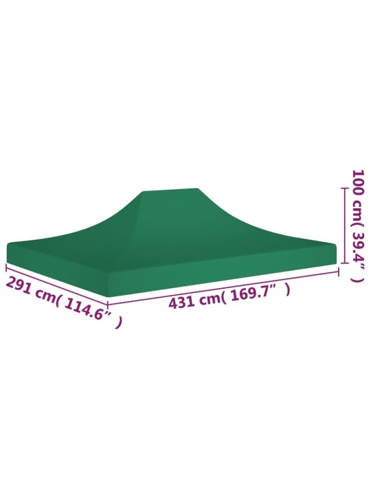 Juhlateltan katto 4,5x3 m vihreä 270 g/m²