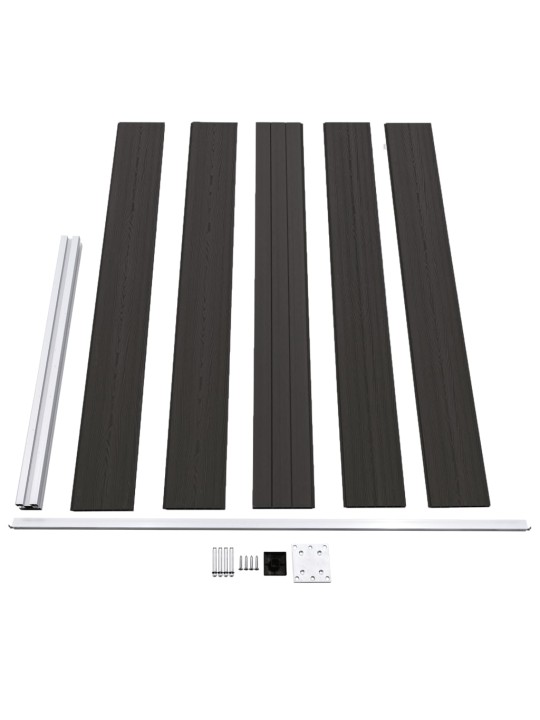 Aitapaneeli wpc 175x105 cm musta