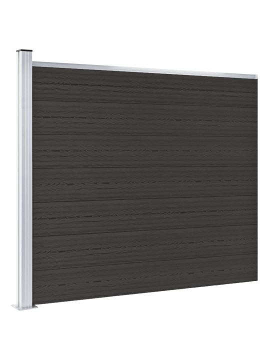 Aitapaneeli wpc 175x146 cm musta