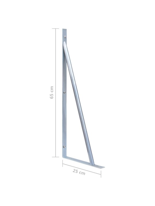 Aitatolppien tukikannattimet 2 kpl galvanoitu teräs