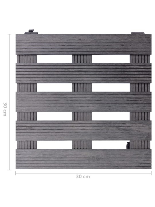 Kasvirullakot 2 kpl harmaa 30x30x7,5 cm WPC