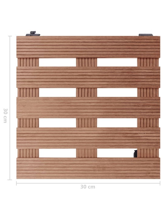 Kasvirullakot 2 kpl ruskea 30x30x7,5 cm WPC