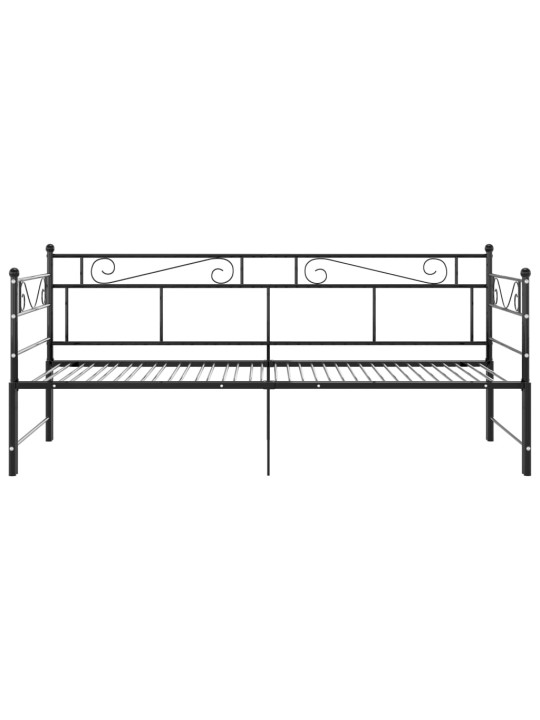 Vuodesohvan runko musta metalli 90x200 cm