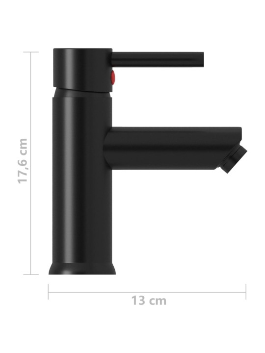 Kylpyhuoneen pesualtaan hana musta 130x176 mm